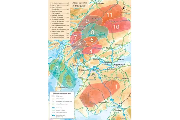 Walking the Corbetts Vol 1 South of the Great Glen - Overview Map