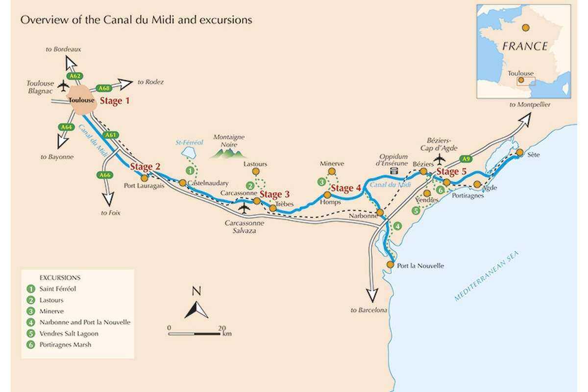 Canal du Midi cycling guidebook Toulouse to Sète Cicerone Press