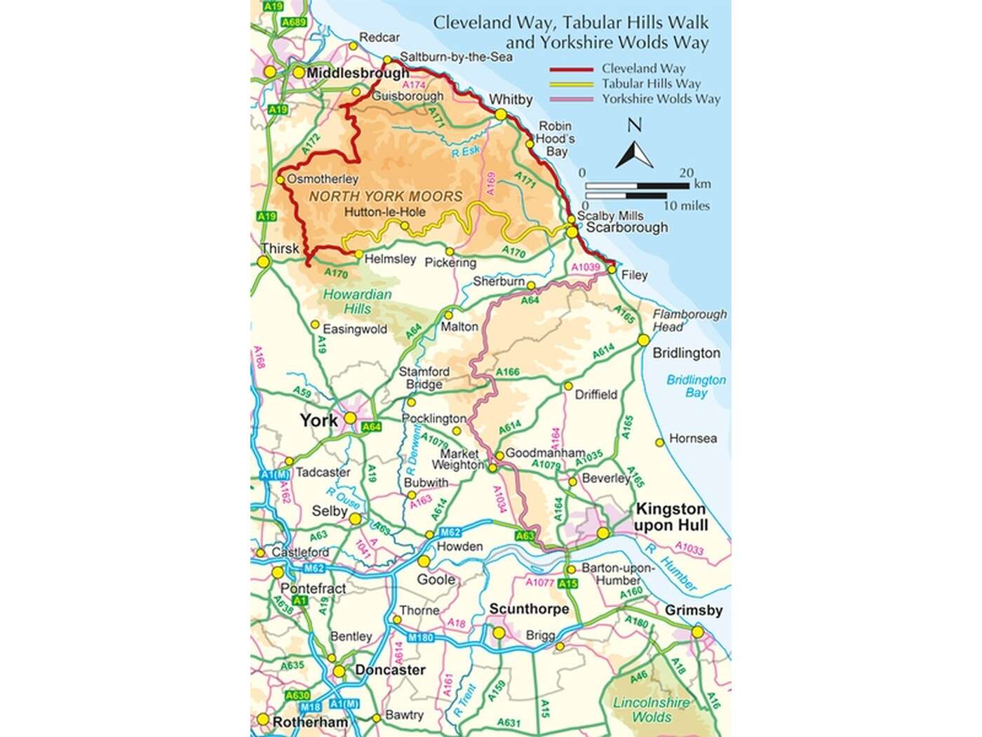 Cleveland Way Yorkshire Wolds Guidebook National Cicerone Press