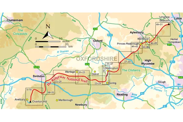 The Ridgeway Map Booklet - Overview Map