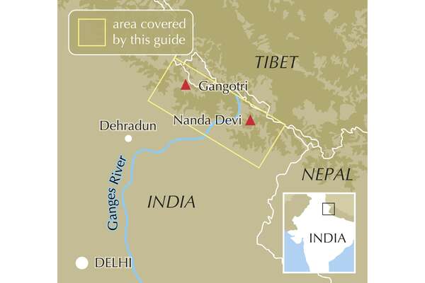 Trekking in the Indian Himalayas - Location Map