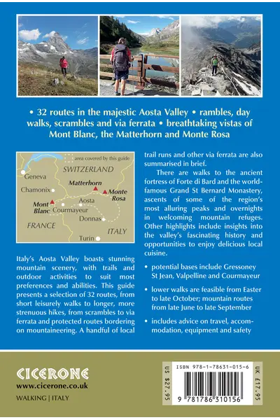 Walking in the Aosta Valley - Back Cover
