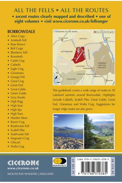 Walking the Lake District Fells - Borrowdale - Back Cover