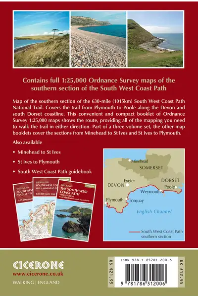 South West Coast Path Map Booklet - Vol 3: Plymouth to Poole - Back Cover