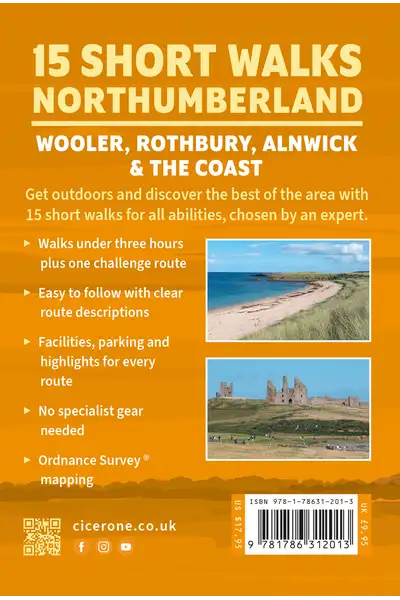 Short Walks in Northumberland: Wooler, Rothbury, Alnwick and the coast - Back Cover