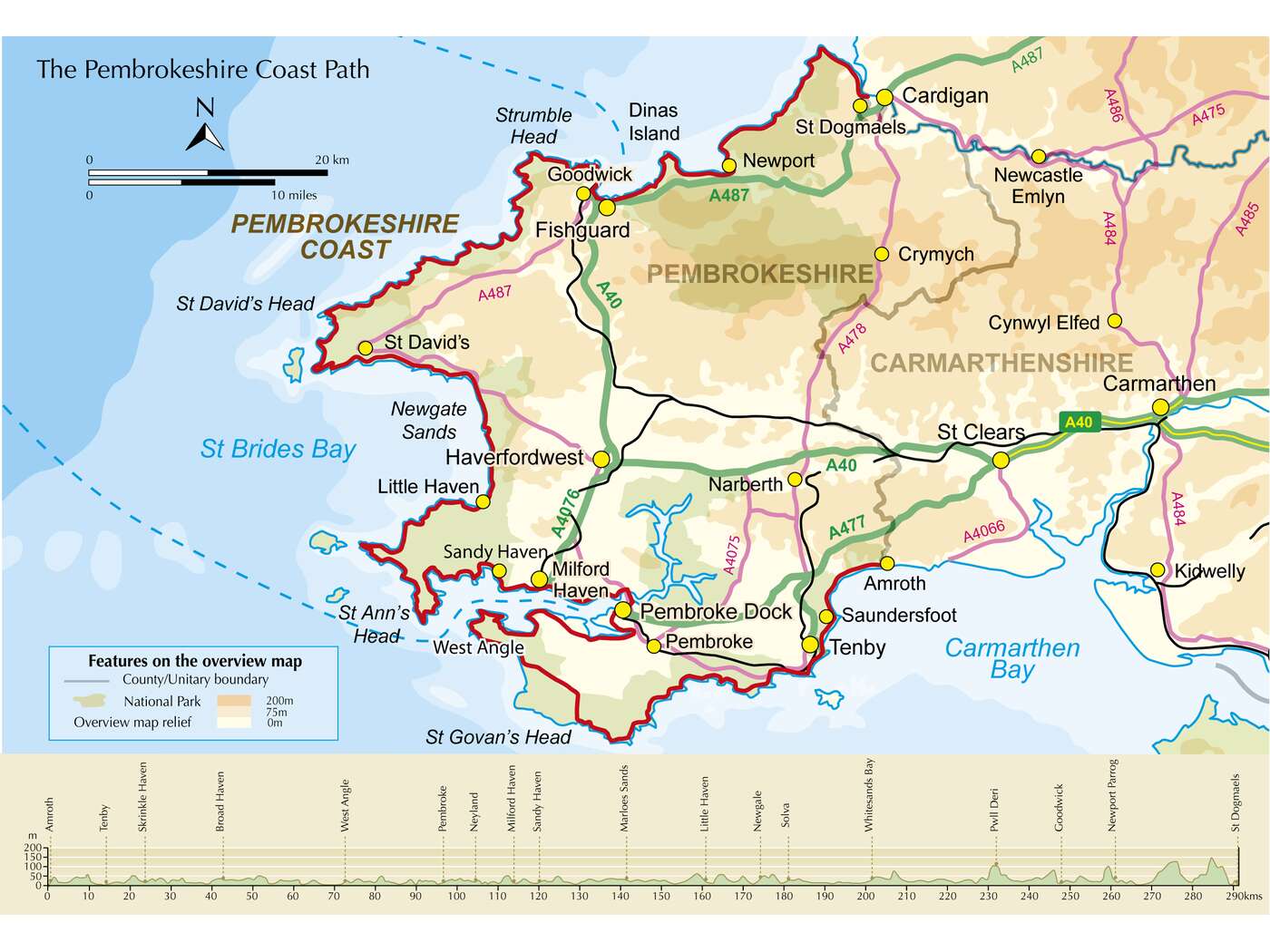 Pembrokeshire Coast Path National Trail Map Booklet Cicerone Press