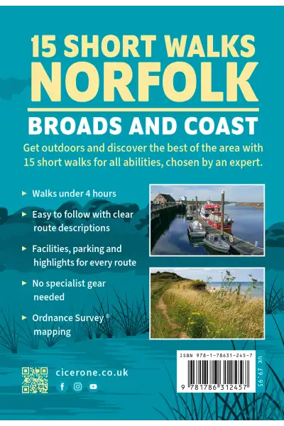 15 Short Walks in Norfolk - Broads and Coast - Back Cover