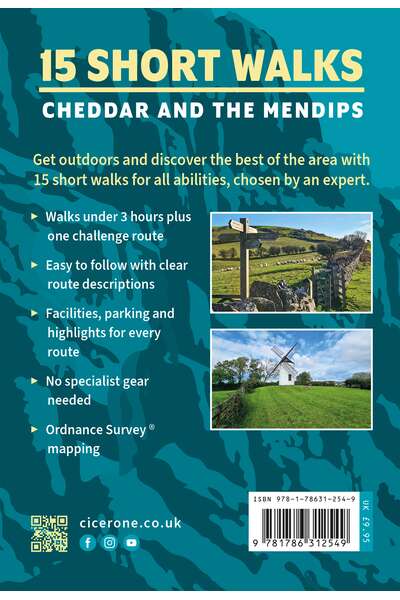 15 Short Walks Cheddar and the Mendips - Back Cover