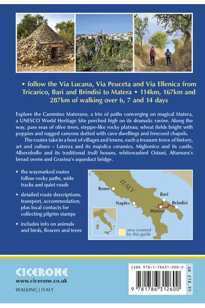Walking the Cammino Materano - Back Cover