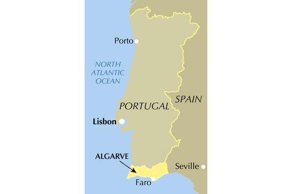 Walking in the Algarve - Location Map