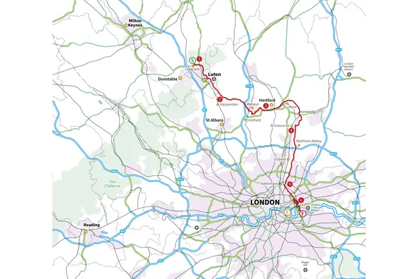 The Lea Valley Walk - Overview Map