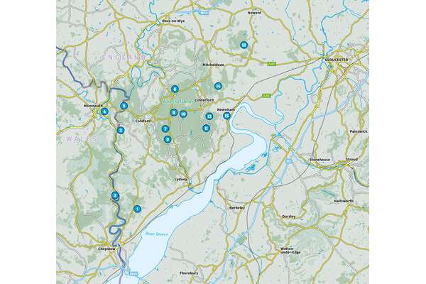 15 Short Walks in the Forest of Dean - Overview Map